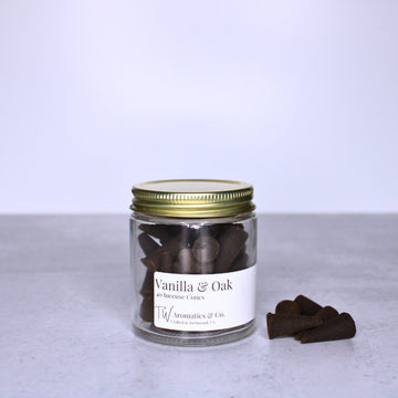 Vanilla Oak Incense Cones - 40 Count