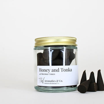 Honey and Tonka Incense Cones - 40 Count