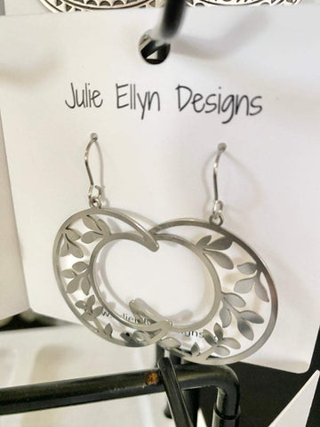Large Vine Moon Earrings