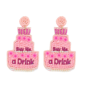 Buy Me A Drink Seed Bead Earrings