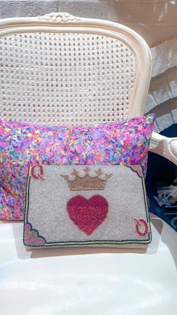 Queen of Hearts Seed Bead Clutch