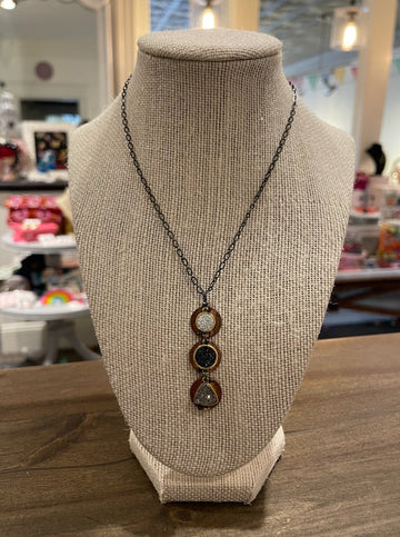 Stone Drop Druzy Necklace