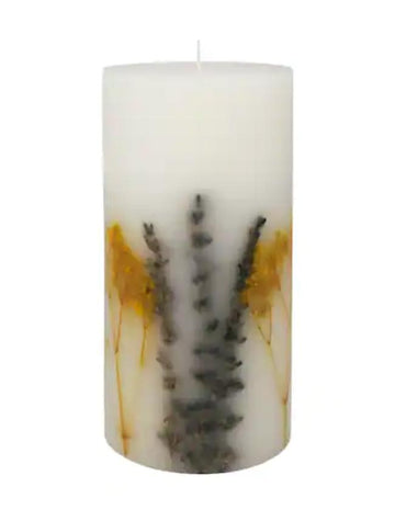Dried Botanical Pillar Candle