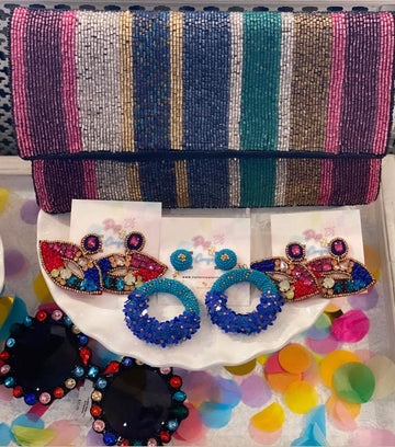 Magical Rainbow Seed Bead Clutch