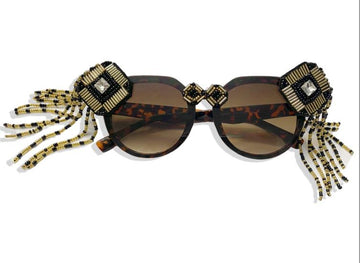 Cleo Seed Bead Sunglasses