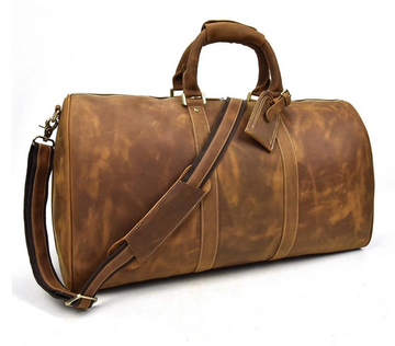 Voyage - XL Veg Tan Leather Weekender Duffel Bag