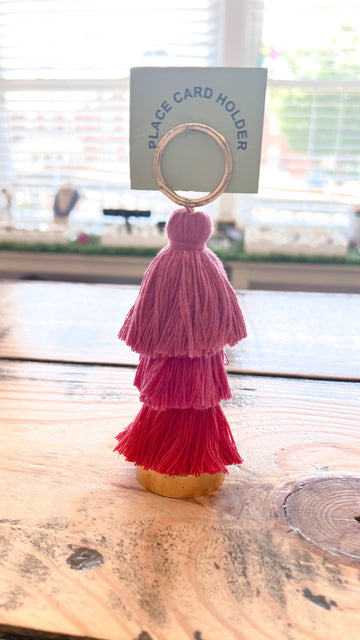Tassel Boho Place Card Holder