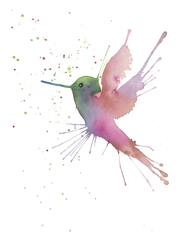 Hummingbird SpringLights "Sara's Garden" Note Card, Retail Package (SLN-03)