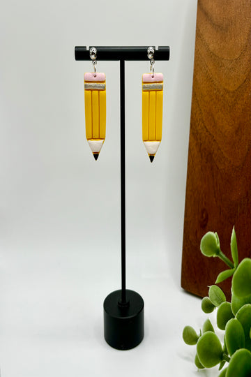 Pencil Polymer Clay Earrings for Teachers