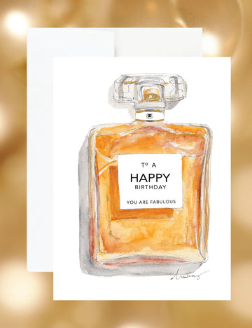 5"x7" Birthday Card, Luxe Perfume