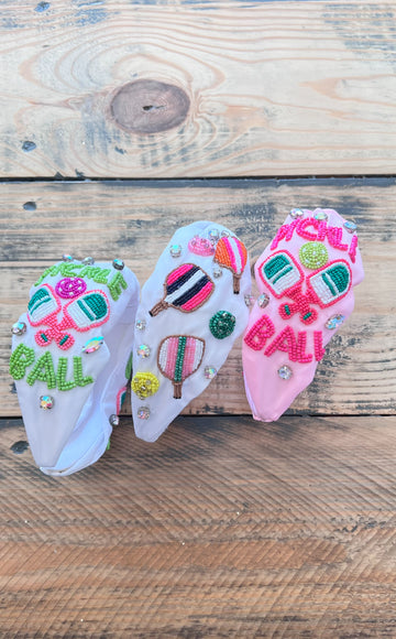 Beaded Knot Headband - Pickleball