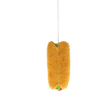 Felt Hot Dog Ornament