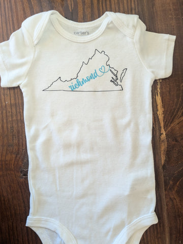 Richmond Virginia | State of Virginia baby bodysuit