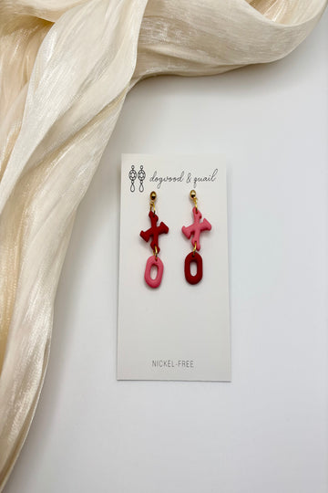 XOXO Valentine’s Polymer Clay Earrings
