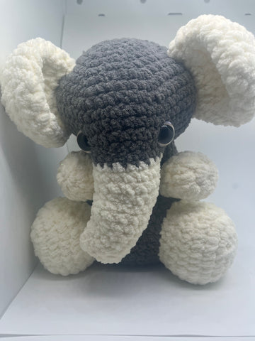 Elephant - gray, white