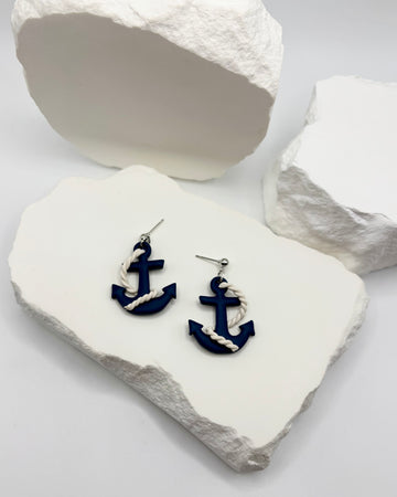 Anchor Polymer Clay Earrings