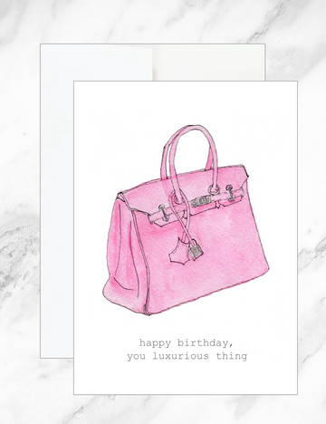 Luxurious Bag Birthday Card