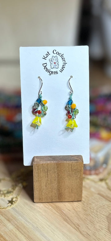 Hand knotted bead earrings