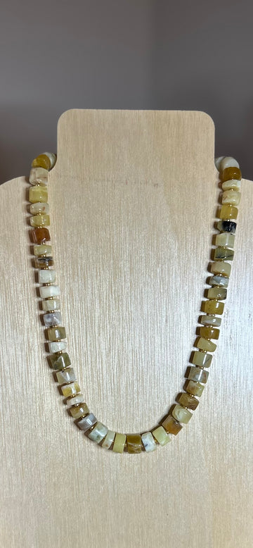 Yellow opal necklace
