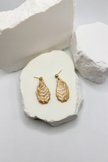Oyster Polymer Clay Earrings