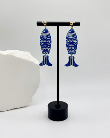 Scandinavian Sardine Polymer Clay Earrings