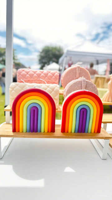 Rainbow candle
