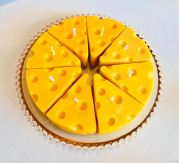 Cheese shaped candle