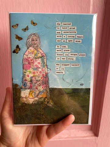 "Wrapped in Beauty," 5x7 Notecard