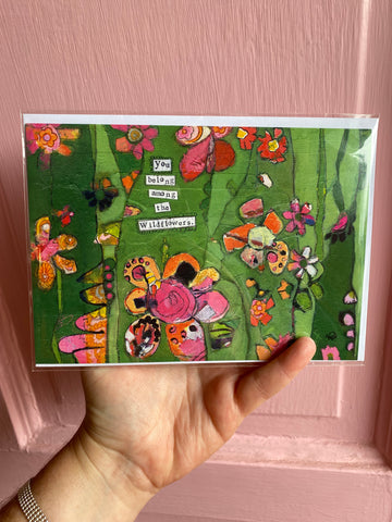 "Wildflowers," 5x7 Notecard