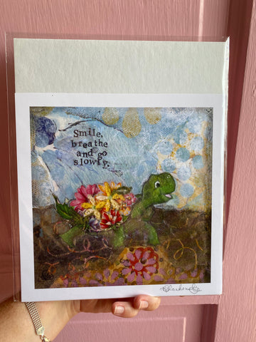 "Smile, breathe." 8x8 Print