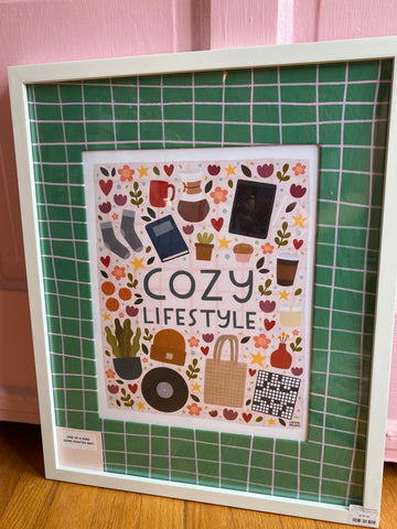 Cozy Lifestyle / Painted Mat / Framed