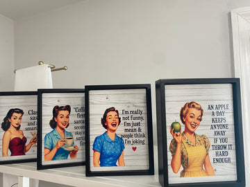 Retro Housewife Box Sign