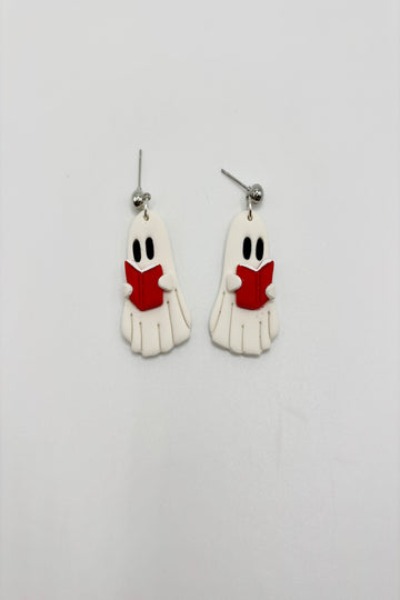 Reading Ghost Polymer Clay Earrings