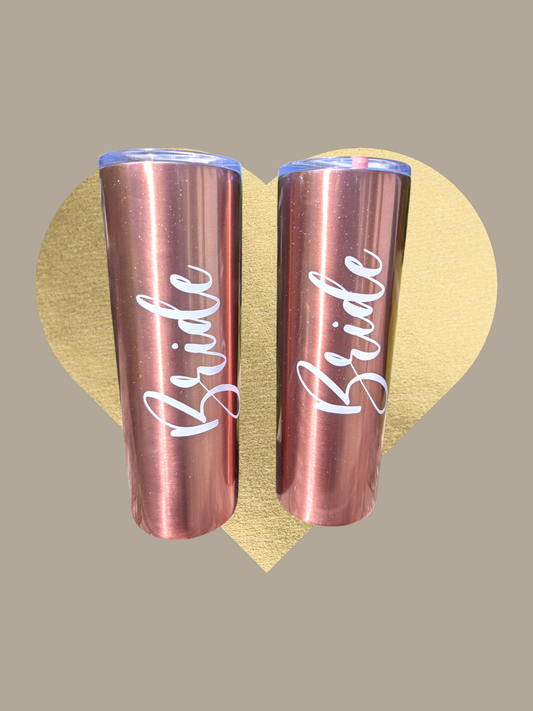 BRIDE 20oz Sparkle Rose Gold Tumbler