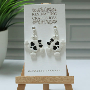 Skull and Bones Polymer Clay Earrings - Lightweight & Hypoallergenic Halloween Jewelry - Spooky Cute Accessories
