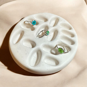 Sculpted Modern Ring Dish - Luxe Home Decor, Customize Colors, eco-friendly, sustainable customizable home decor
