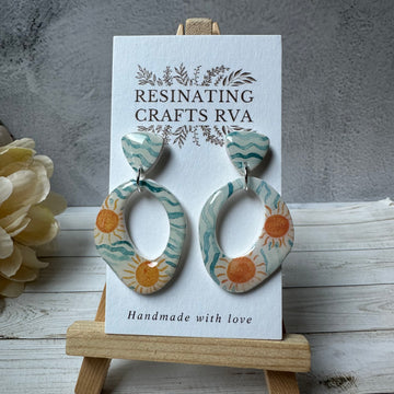 Sunny Disposition Polymer Clay Earrings | Hypoallergenic Sterling Silver Post Earrings