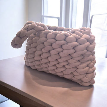Chunky Cotton Bubble Knit Yarn Handbag