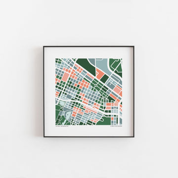 Richmond VA / The Fan - Map Print - 12 x 12