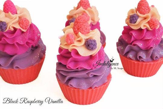 Black Raspberry Vanilla Soap Cupcake