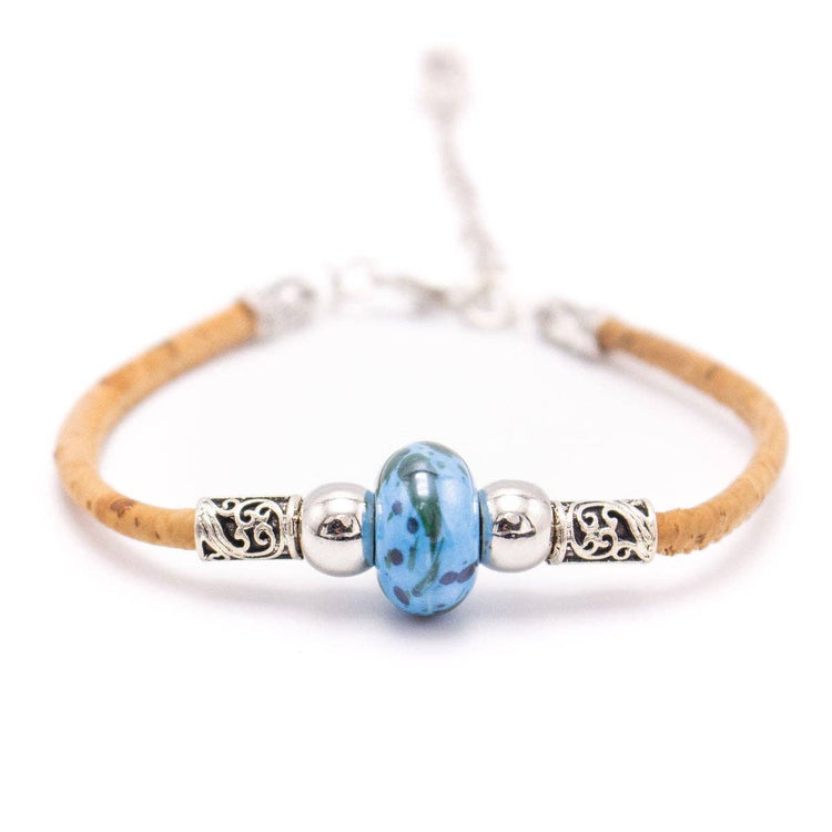 Handmade Cork Bracelet With Pearl