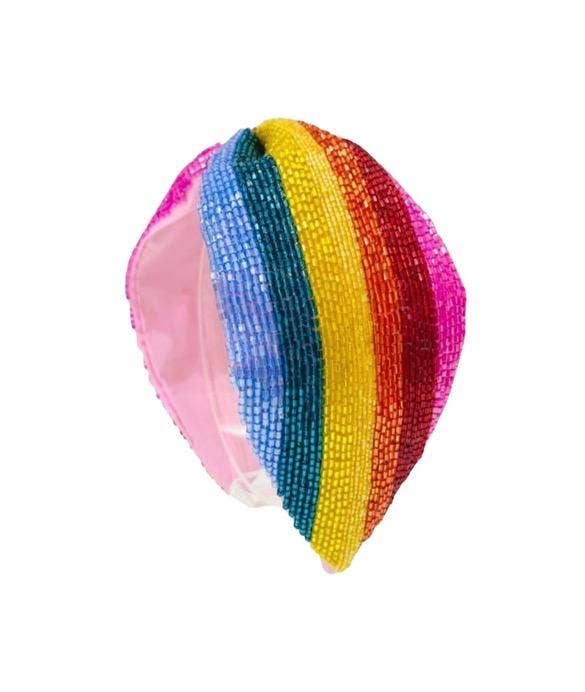 Rainbow Magic Hand Beaded Headband