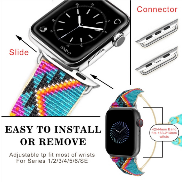 Tia Textural Seed Bead Apple Watch Band