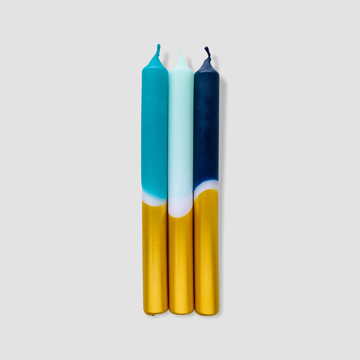Dip Dye * Frosty Blue Candle Sticks