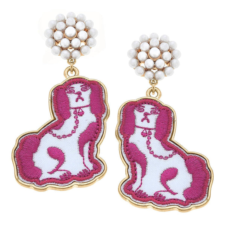 Stuck on You Staffordshire Dog Patch Earrings