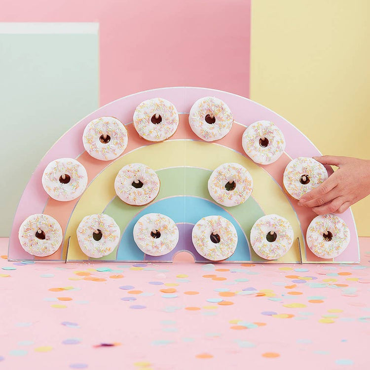 Donut Wall Display - Pastel Rainbow