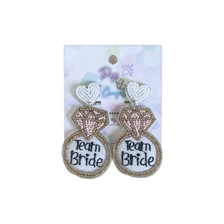 Team Bride Seed Bead Bottle Earring