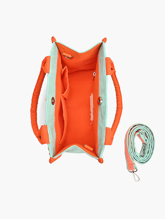 Tropical Vacay Small Box Tote Handbag