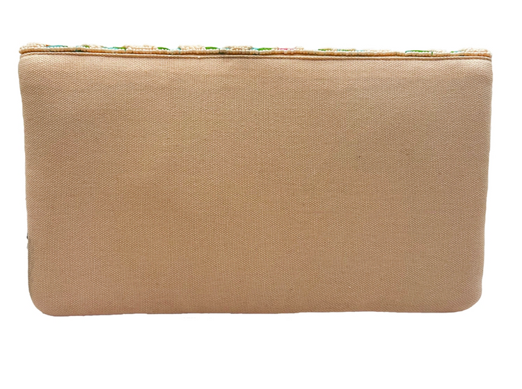 Maui in Bloom Hand Embellished Beaded Flap Clutch