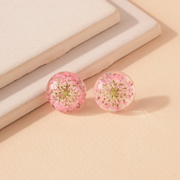 Prima Floral Resin Stud Earrings